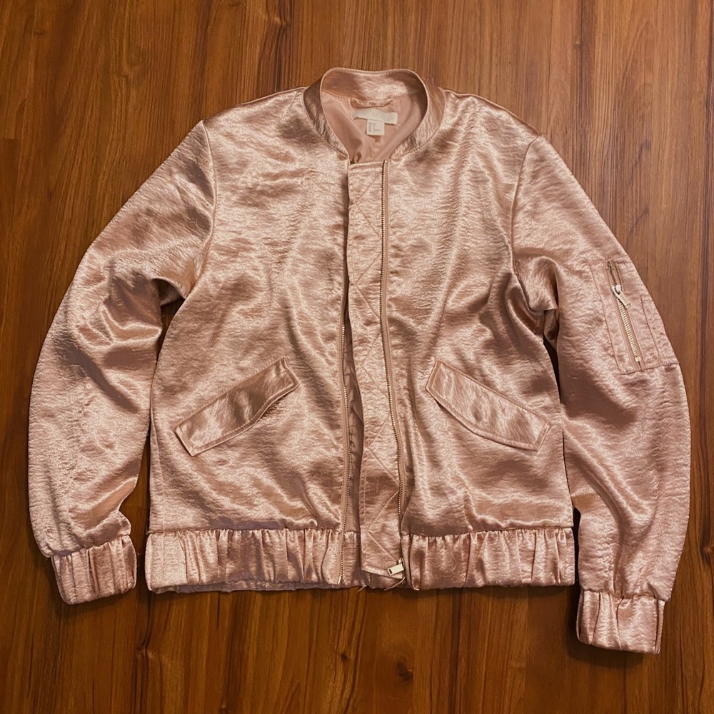 💞SALE Rose gold bomber jacket